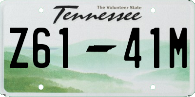 TN license plate Z6141M