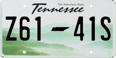 TN license plate Z6141S