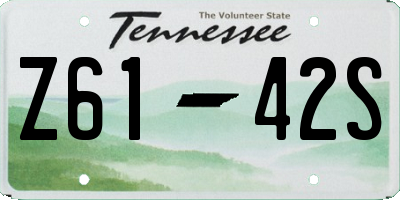 TN license plate Z6142S