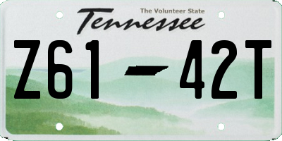 TN license plate Z6142T