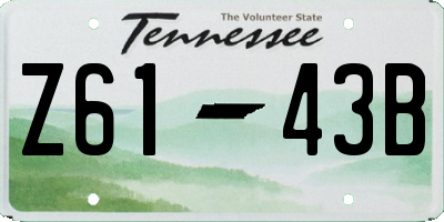 TN license plate Z6143B