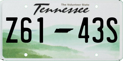 TN license plate Z6143S