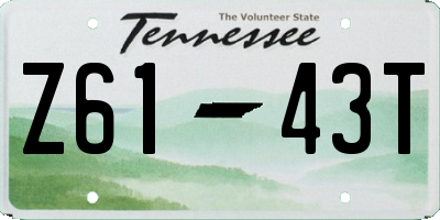 TN license plate Z6143T