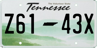 TN license plate Z6143X