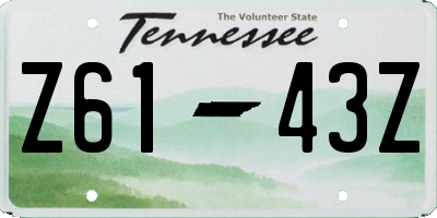 TN license plate Z6143Z