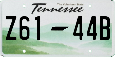 TN license plate Z6144B