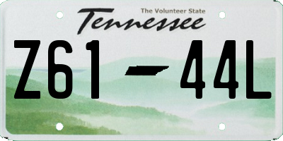 TN license plate Z6144L