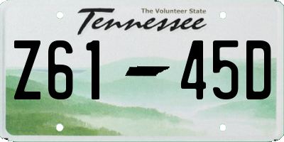 TN license plate Z6145D