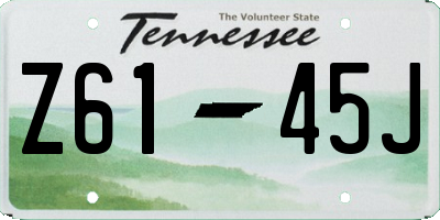 TN license plate Z6145J
