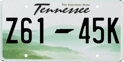 TN license plate Z6145K