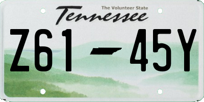 TN license plate Z6145Y