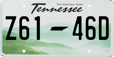 TN license plate Z6146D