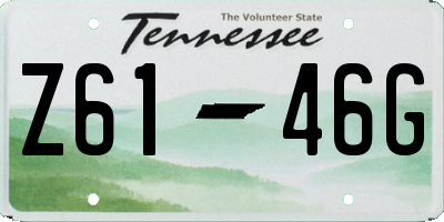 TN license plate Z6146G