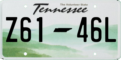 TN license plate Z6146L
