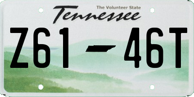 TN license plate Z6146T