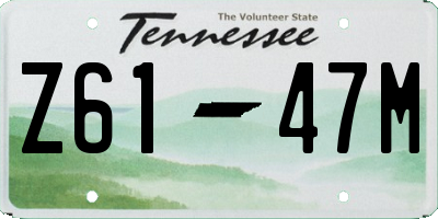 TN license plate Z6147M