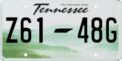 TN license plate Z6148G