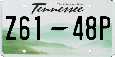 TN license plate Z6148P