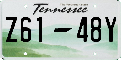 TN license plate Z6148Y