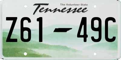 TN license plate Z6149C