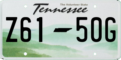 TN license plate Z6150G