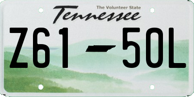 TN license plate Z6150L