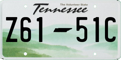 TN license plate Z6151C