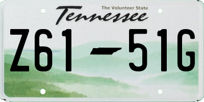 TN license plate Z6151G