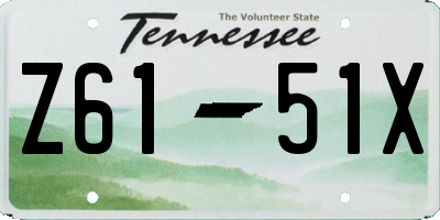 TN license plate Z6151X