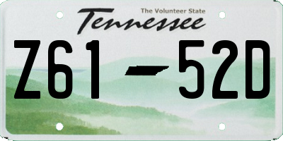 TN license plate Z6152D