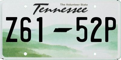 TN license plate Z6152P