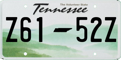 TN license plate Z6152Z