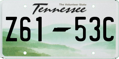 TN license plate Z6153C