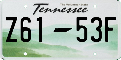 TN license plate Z6153F