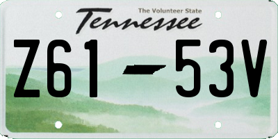 TN license plate Z6153V