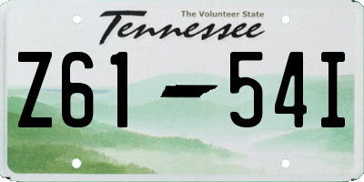 TN license plate Z6154I