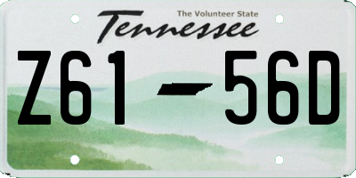 TN license plate Z6156D
