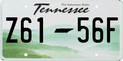 TN license plate Z6156F