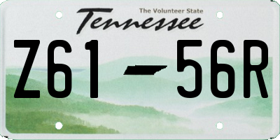 TN license plate Z6156R