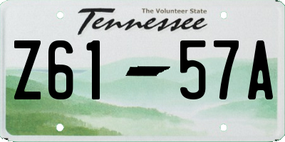 TN license plate Z6157A