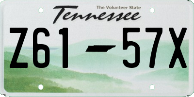 TN license plate Z6157X