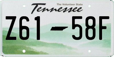 TN license plate Z6158F