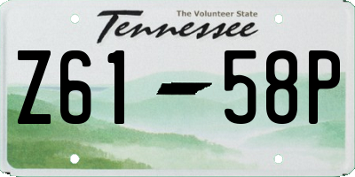 TN license plate Z6158P