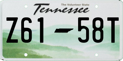 TN license plate Z6158T