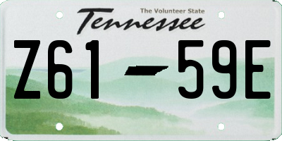 TN license plate Z6159E