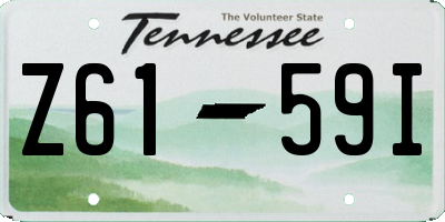 TN license plate Z6159I