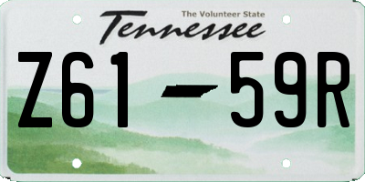 TN license plate Z6159R
