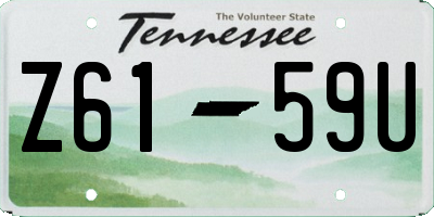 TN license plate Z6159U