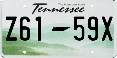TN license plate Z6159X