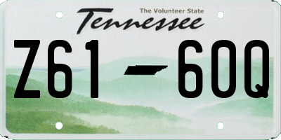 TN license plate Z6160Q
